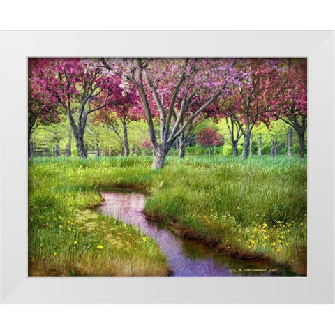 Summer Spring White Modern Wood Framed Art Print by Vest, Chris
