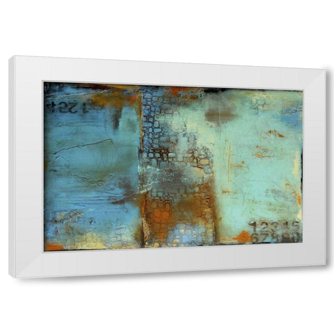 Deja Blue White Modern Wood Framed Art Print by Ashley, Erin