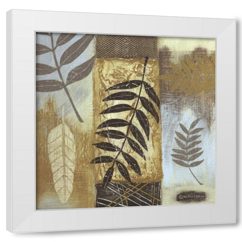 Patterns of Nature I White Modern Wood Framed Art Print by Russell, Wendy