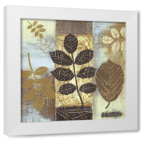 Patterns of Nature II White Modern Wood Framed Art Print by Russell, Wendy