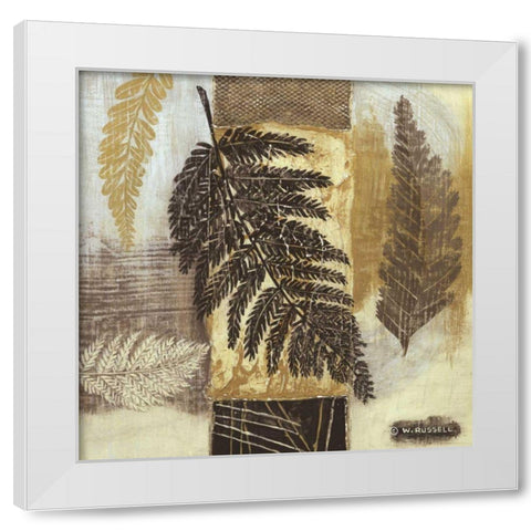Patterns of Nature III White Modern Wood Framed Art Print by Russell, Wendy