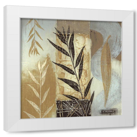 Patterns of Nature IV White Modern Wood Framed Art Print by Russell, Wendy