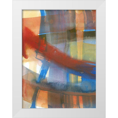 Rainbow Reorganized I White Modern Wood Framed Art Print by Fuchs, Jodi