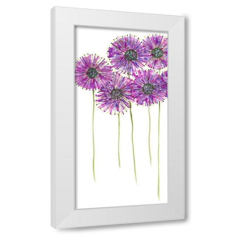Pinwheels I White Modern Wood Framed Art Print by Velasquez, Deborah