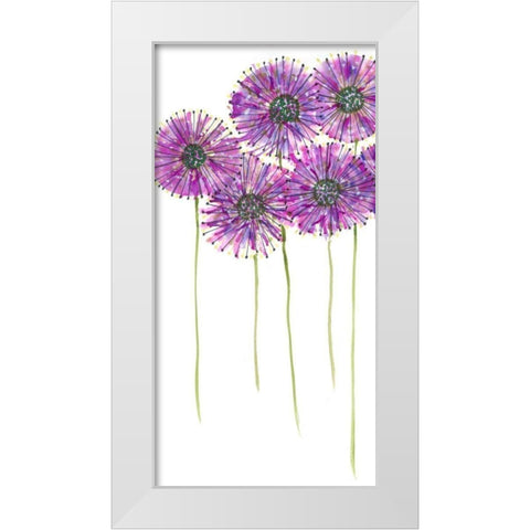 Pinwheels I White Modern Wood Framed Art Print by Velasquez, Deborah