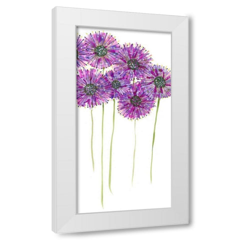 Pinwheels II White Modern Wood Framed Art Print by Velasquez, Deborah