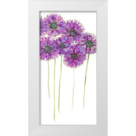 Pinwheels II White Modern Wood Framed Art Print by Velasquez, Deborah
