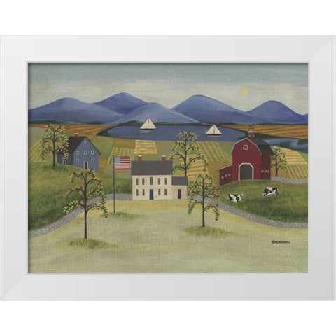 America the Beautiful White Modern Wood Framed Art Print by Russell, Wendy