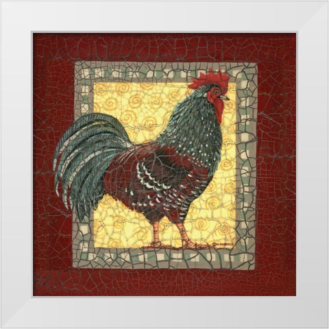 Chic Brown White Modern Wood Framed Art Print by Russell, Wendy