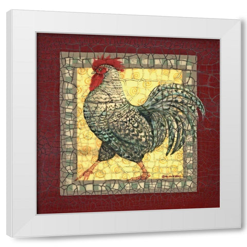 Chic Pigeon White Modern Wood Framed Art Print by Russell, Wendy