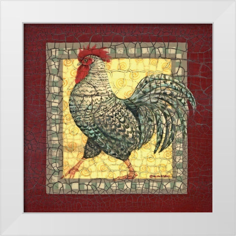 Chic Pigeon White Modern Wood Framed Art Print by Russell, Wendy