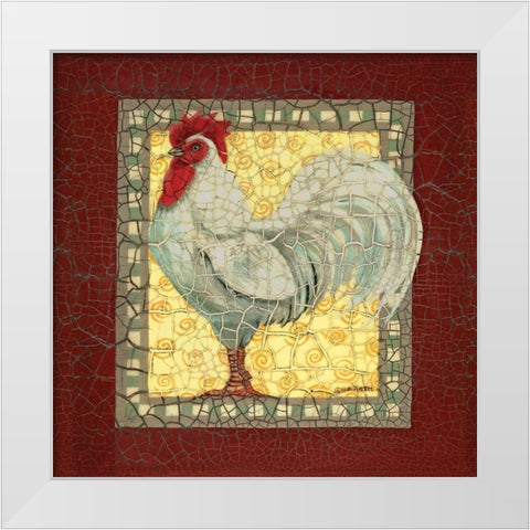 Chic White White Modern Wood Framed Art Print by Russell, Wendy