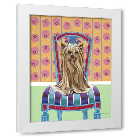 Crown Princess Yorkie White Modern Wood Framed Art Print by Vitaletti, Carolee