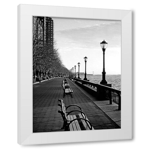 Battery Park City I White Modern Wood Framed Art Print by Pica, Jeff