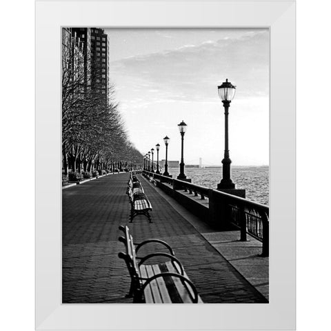 Battery Park City I White Modern Wood Framed Art Print by Pica, Jeff