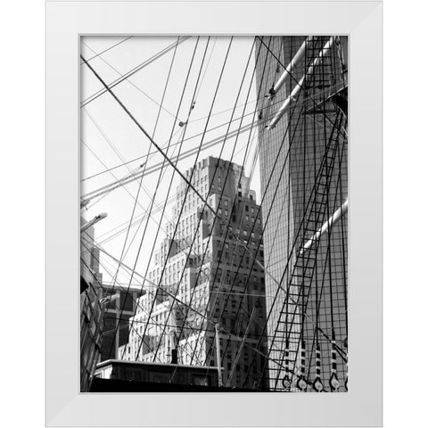 South Street Seaport I White Modern Wood Framed Art Print by Pica, Jeff