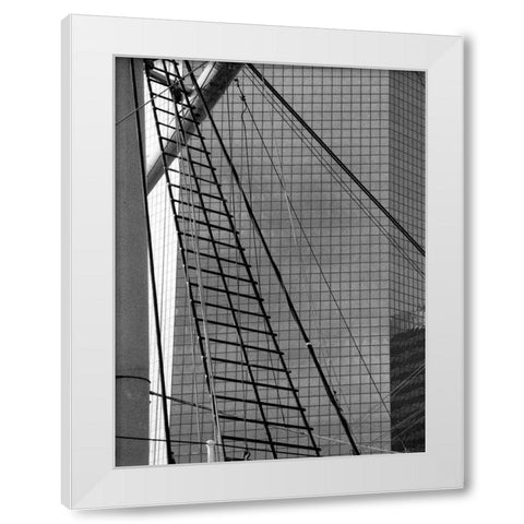 South Street Seaport III White Modern Wood Framed Art Print by Pica, Jeff