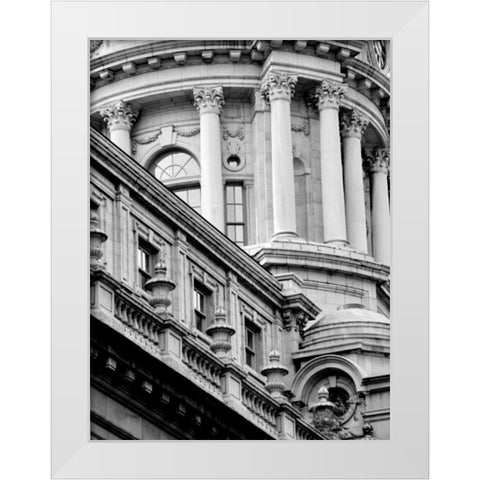 NYC Architecture V White Modern Wood Framed Art Print by Pica, Jeff