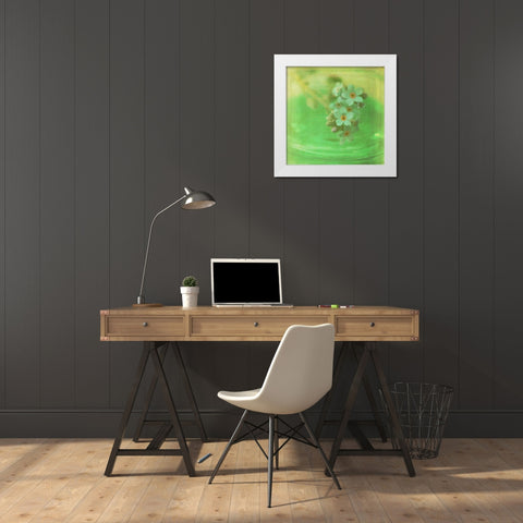 White Flowers VII White Modern Wood Framed Art Print by Jorgensen, Jennifer
