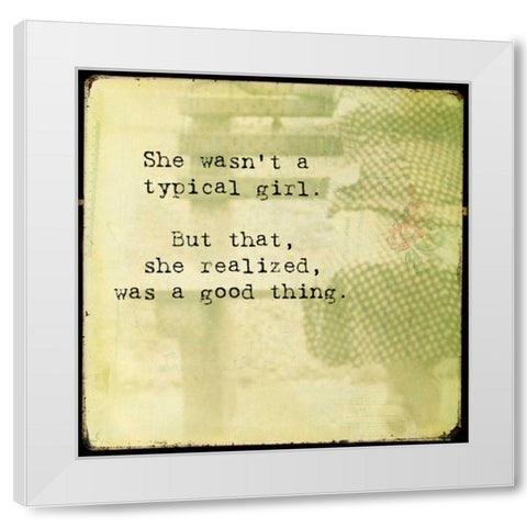 She I White Modern Wood Framed Art Print by Jorgensen, Jennifer