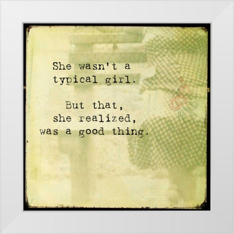 She I White Modern Wood Framed Art Print by Jorgensen, Jennifer