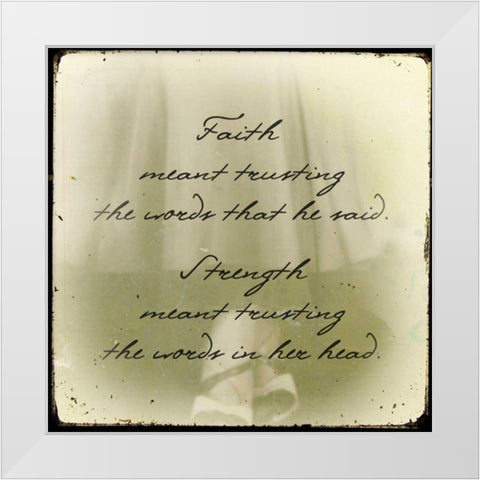She IV White Modern Wood Framed Art Print by Jorgensen, Jennifer