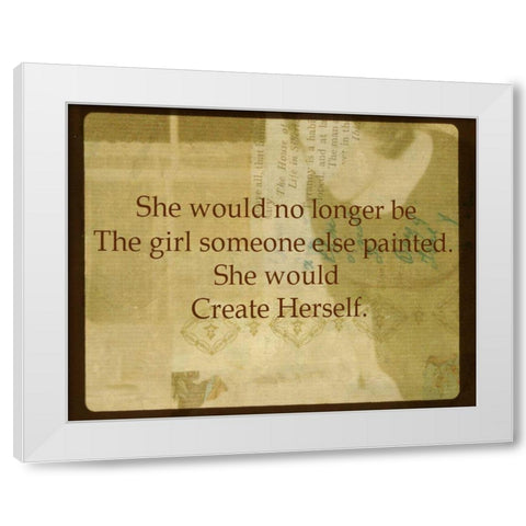 She V White Modern Wood Framed Art Print by Jorgensen, Jennifer