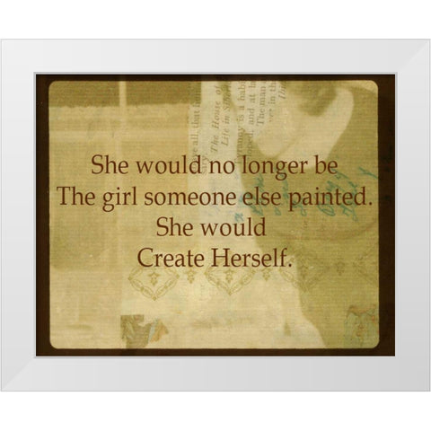 She V White Modern Wood Framed Art Print by Jorgensen, Jennifer