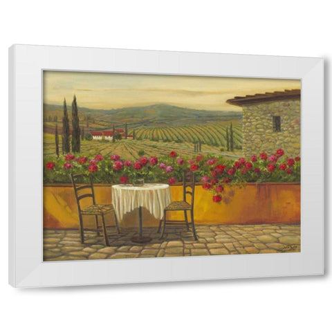 Whispering Reds II White Modern Wood Framed Art Print by Joy, Julie