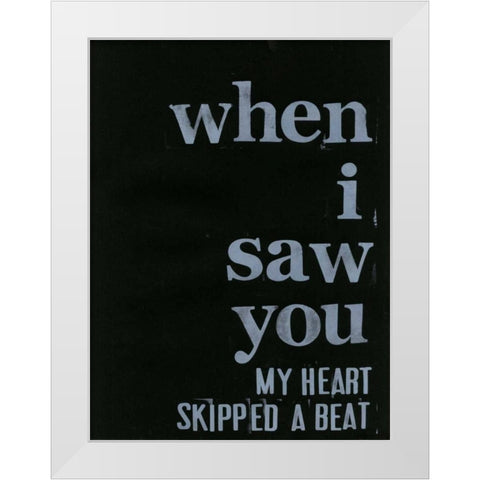 When I Saw You... III White Modern Wood Framed Art Print by Velasquez, Deborah
