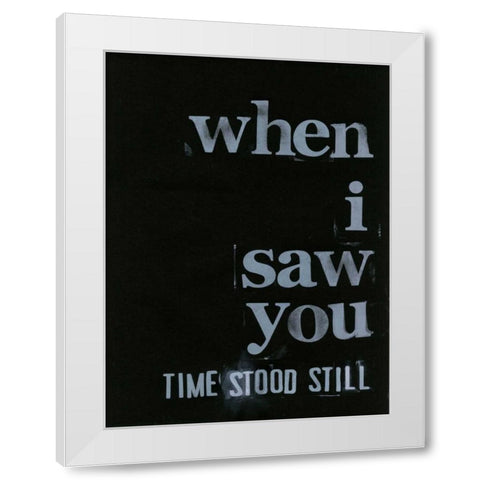 When I Saw You... IV White Modern Wood Framed Art Print by Velasquez, Deborah
