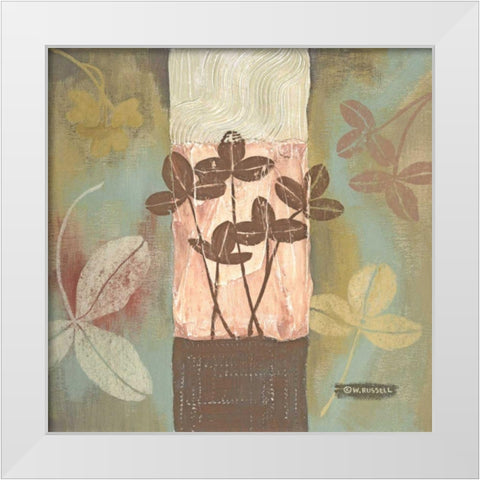 Clover Tile I White Modern Wood Framed Art Print by Russell, Wendy