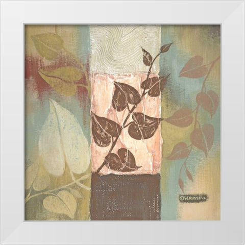 Clover Tile II White Modern Wood Framed Art Print by Russell, Wendy