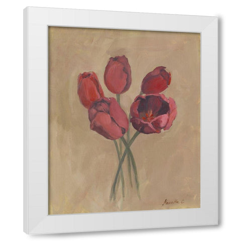 Blooms and Stems I White Modern Wood Framed Art Print by Cohen, Marietta