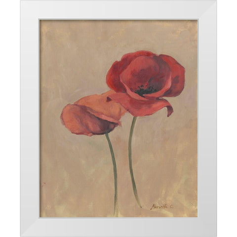 Blooms and Stems II White Modern Wood Framed Art Print by Cohen, Marietta