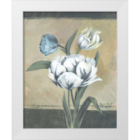 White Tulips I White Modern Wood Framed Art Print by Cohen, Marietta