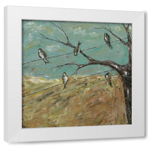 Where One Or More Are Gathered White Modern Wood Framed Art Print by Reynolds, Jade
