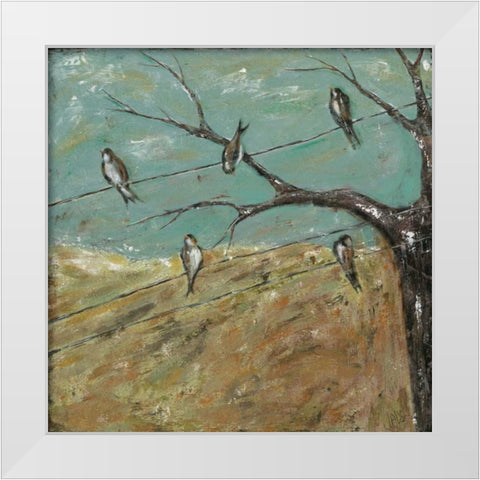 Where One Or More Are Gathered White Modern Wood Framed Art Print by Reynolds, Jade