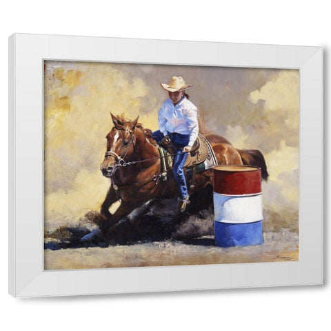 You Go Girl White Modern Wood Framed Art Print by Chapman, Julie T.