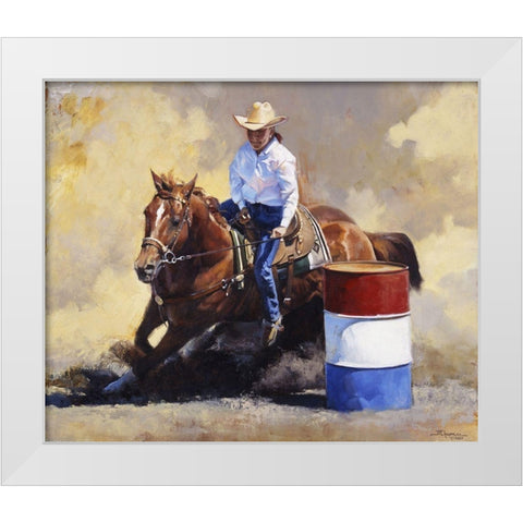 You Go Girl White Modern Wood Framed Art Print by Chapman, Julie T.