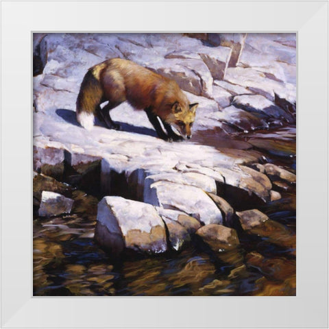 Transience White Modern Wood Framed Art Print by Chapman, Julie T.