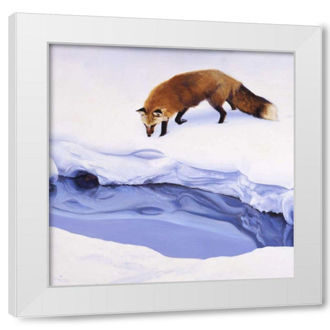 Winter Poem White Modern Wood Framed Art Print by Chapman, Julie T.