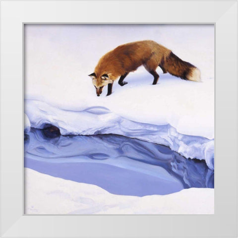 Winter Poem White Modern Wood Framed Art Print by Chapman, Julie T.