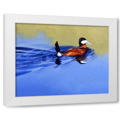 Ruddy and Blue White Modern Wood Framed Art Print by Chapman, Julie T.