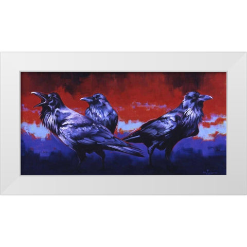 Ready to Rumble White Modern Wood Framed Art Print by Chapman, Julie T.