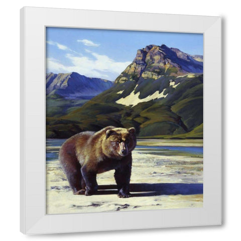 Presence White Modern Wood Framed Art Print by Chapman, Julie T.