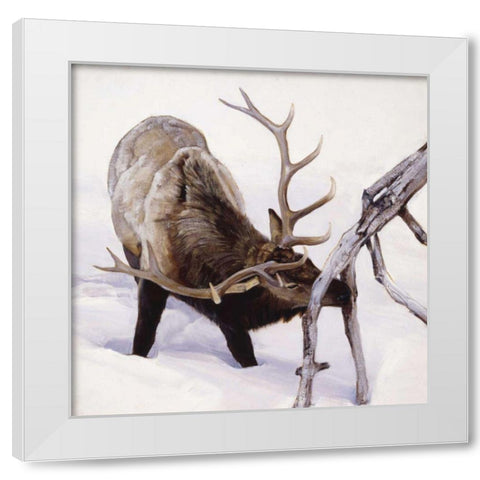 Slim Pickings White Modern Wood Framed Art Print by Chapman, Julie T.