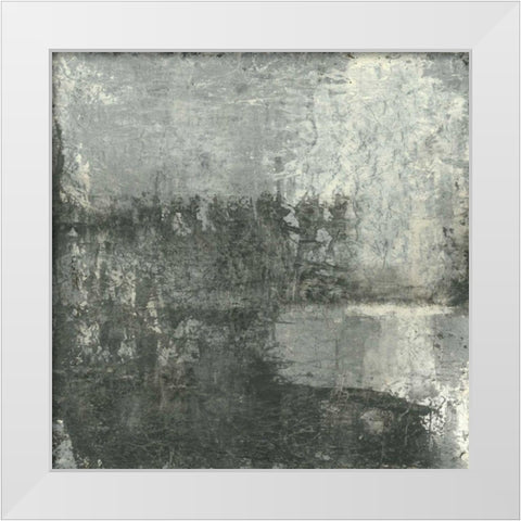 Gray Abstract III White Modern Wood Framed Art Print by Ray, Elena