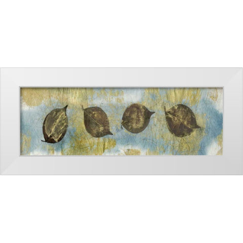 Leaf Banner II White Modern Wood Framed Art Print by Ray, Elena