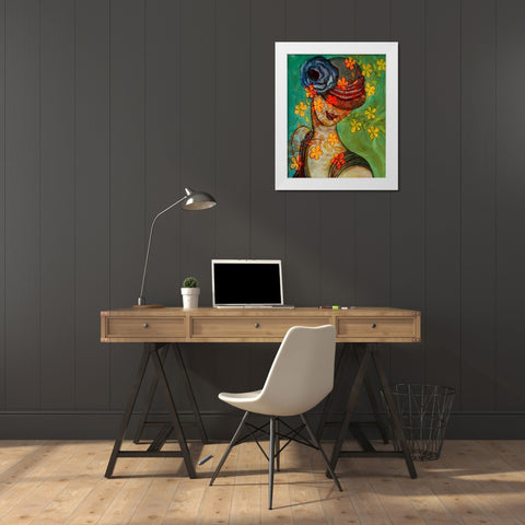 Bella I White Modern Wood Framed Art Print by Harrington, Danielle
